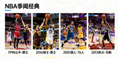 NBA季后赛历史经典回顾新闻图片，多场经典比赛瞬间拼图